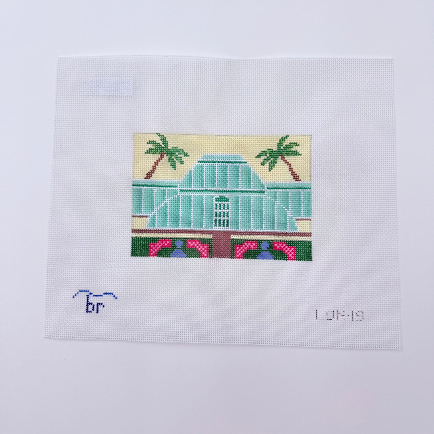 Kew Gardens Palm House Canvas - KC Needlepoint