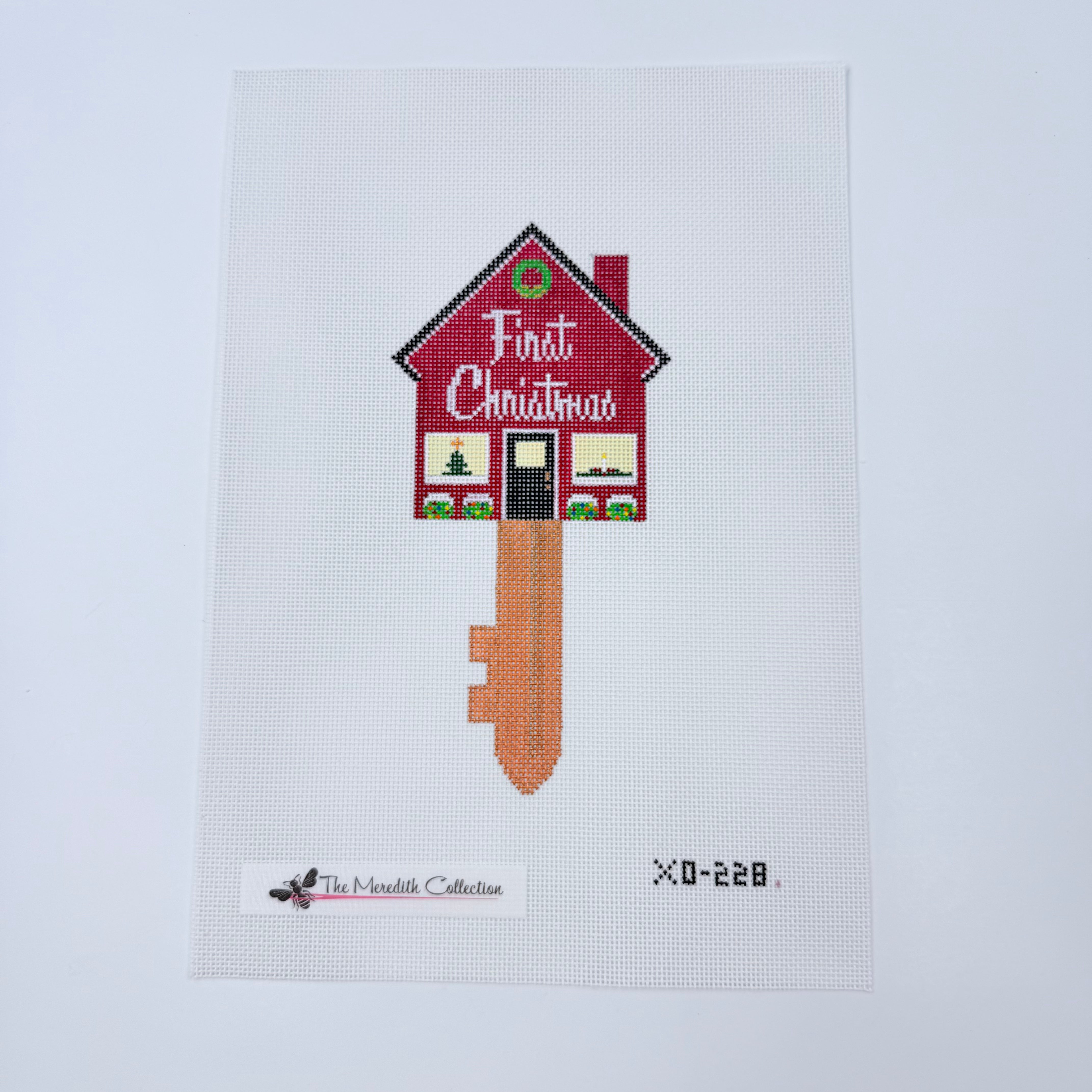 First Christmas House Key Canvas - KC Needlepoint