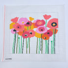 Poppies Pink and Orange Canvas - KC Needlepoint