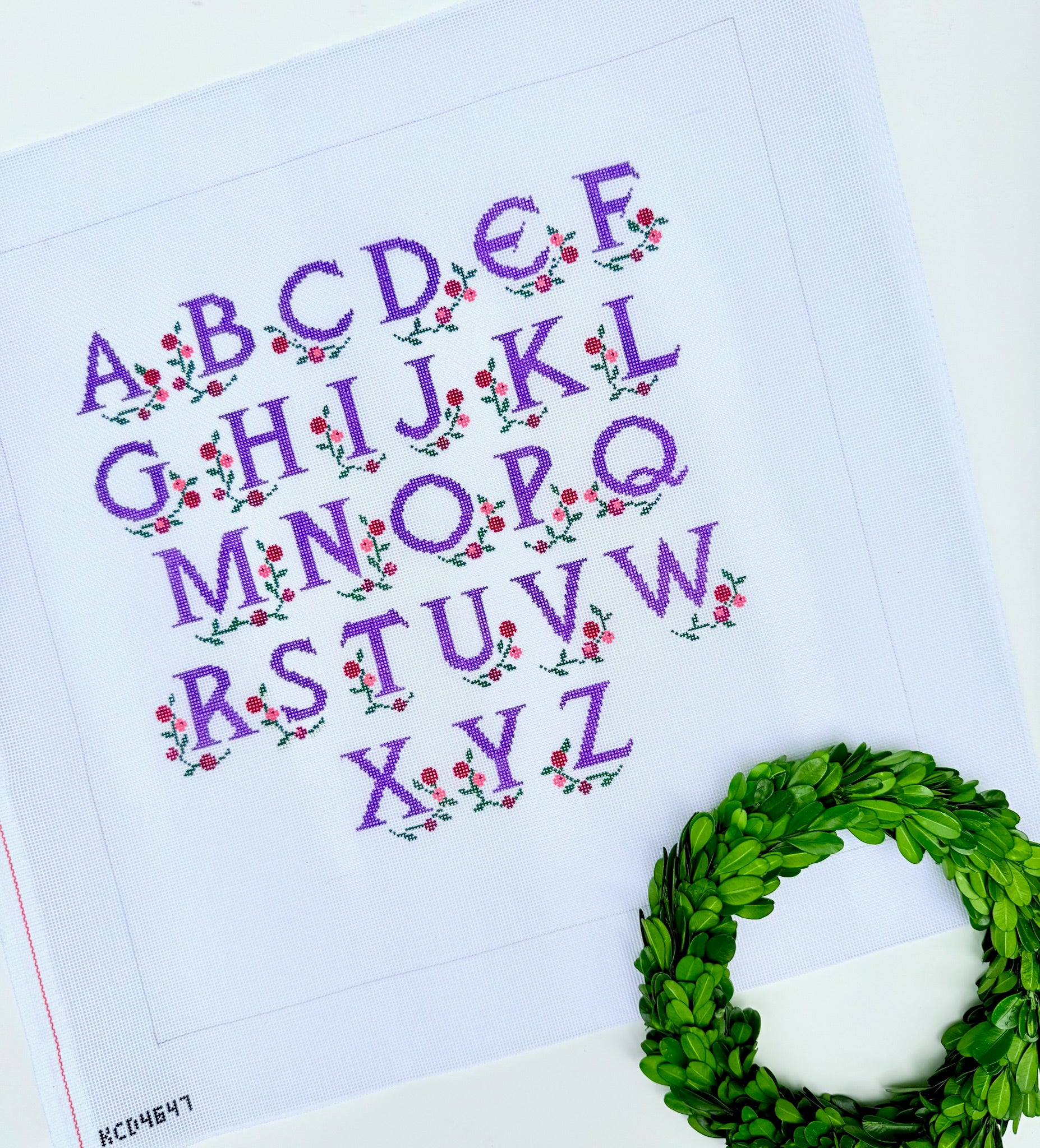 The Makers Marks Alphabet Sampler Needlepoint Canvas - KC Needlepoint