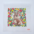 Floral Bunny Canvas - KC Needlepoint