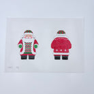 Santa with Snowflake Red Jacket Two Sided Canvas - KC Needlepoint