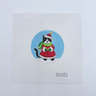 Caroling Cat Ornament Canvas - KC Needlepoint