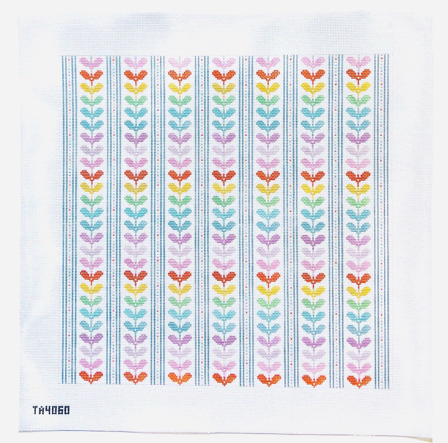 Rainbow Leaf Canvas - KC Needlepoint