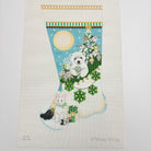 White Santa Bag Stocking Canvas - KC Needlepoint