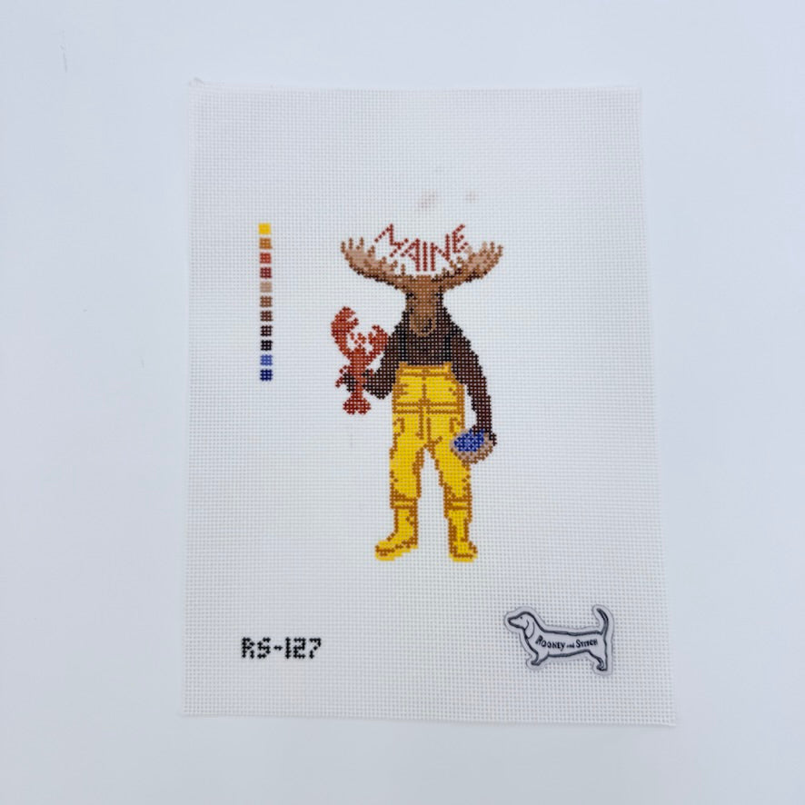 Main Moose Canvas - KC Needlepoint