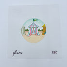 Beach Cabana Round Canvas - KC Needlepoint