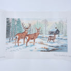 Pair of Deer at Cabin Canvas - KC Needlepoint