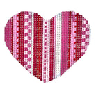 Multi Stripe Pink Mini Heart Canvas - KC Needlepoint