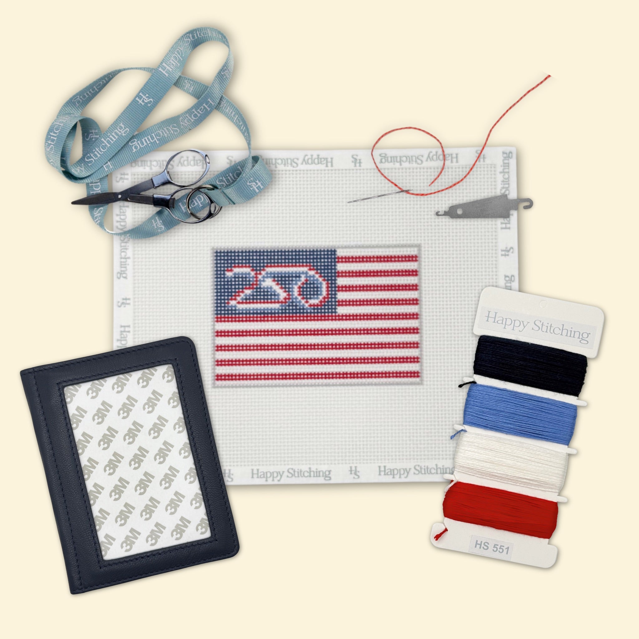 USA 250 Passport Case Kit - KC Needlepoint