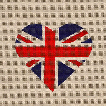 British Flag Heart Canvas