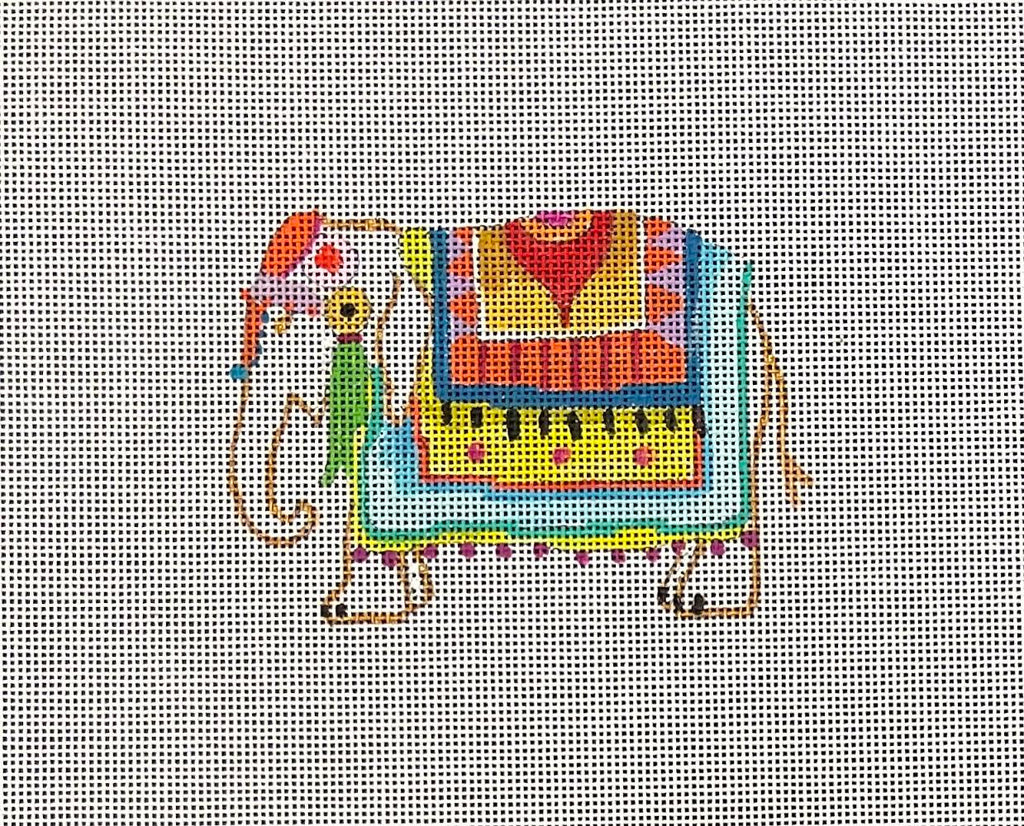 Elephant Ornament Canvas - KC Needlepoint