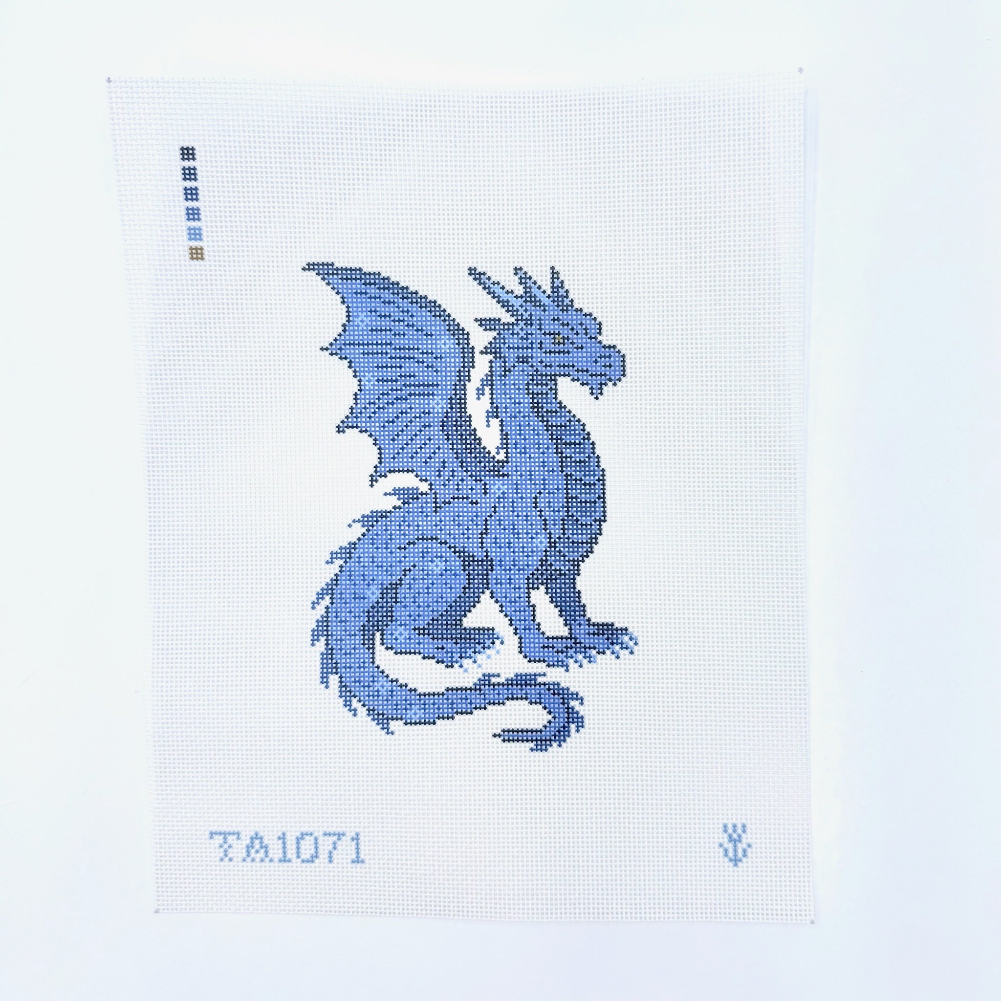 Sapphire Dragon Canvas - KC Needlepoint