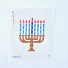 Floral Menorah Canvas - KC Needlepoint