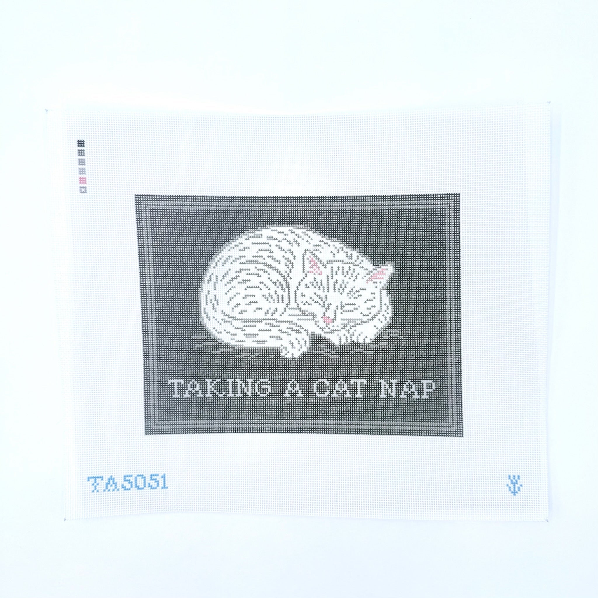 Taking a Cat Nap Canvas - KC Needlepoint