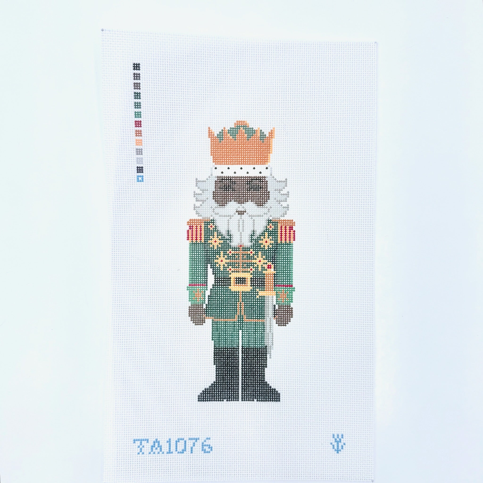 Green Nutcracker Canvas - KC Needlepoint