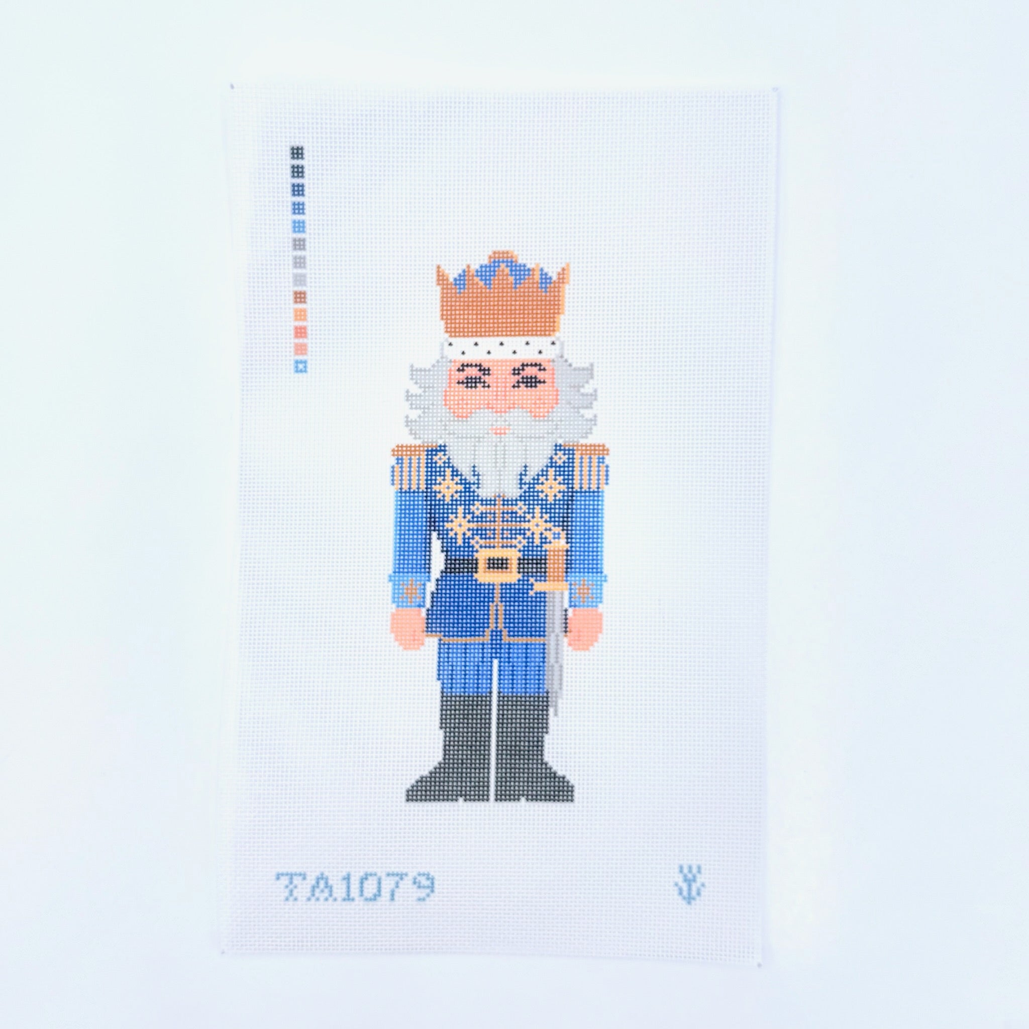 Blue Nutcracker Canvas - KC Needlepoint
