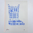 Delft House Stocking Canvas - KC Needlepoint