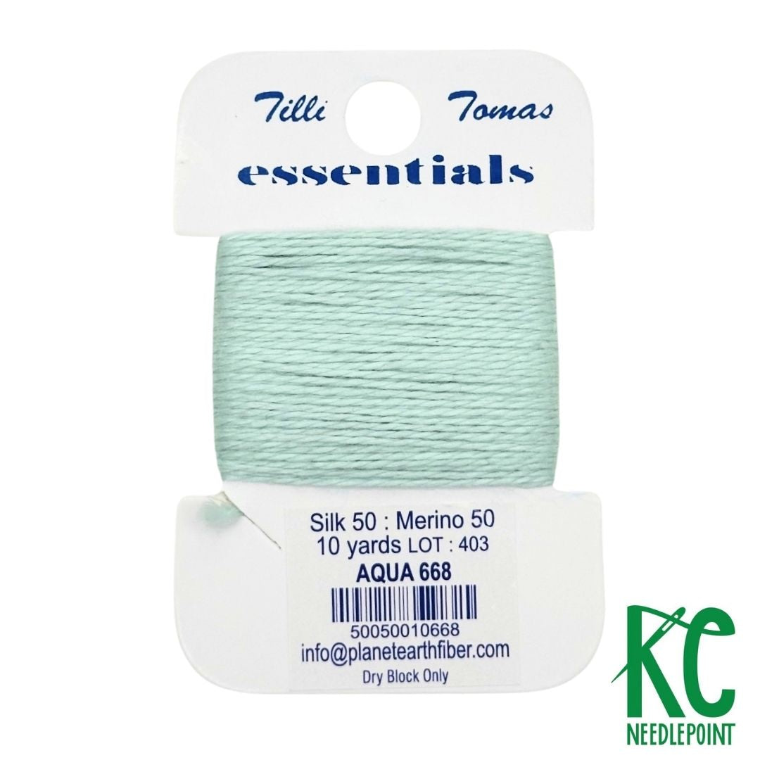 Essentials Card 668 Aqua - KC Needlepoint