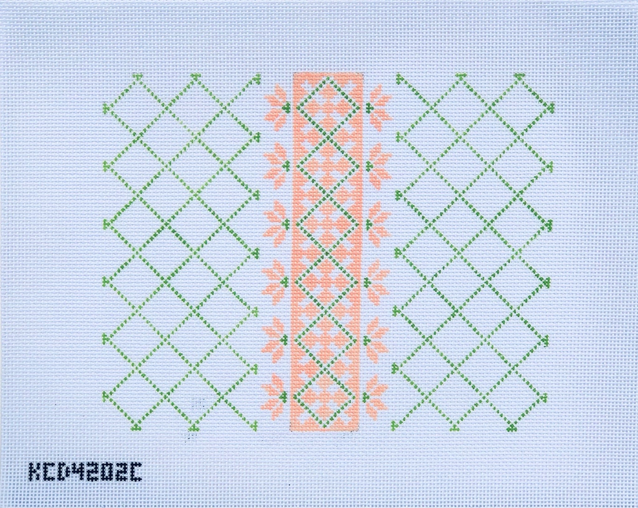 Trellis Clutch Canvas - KC Needlepoint