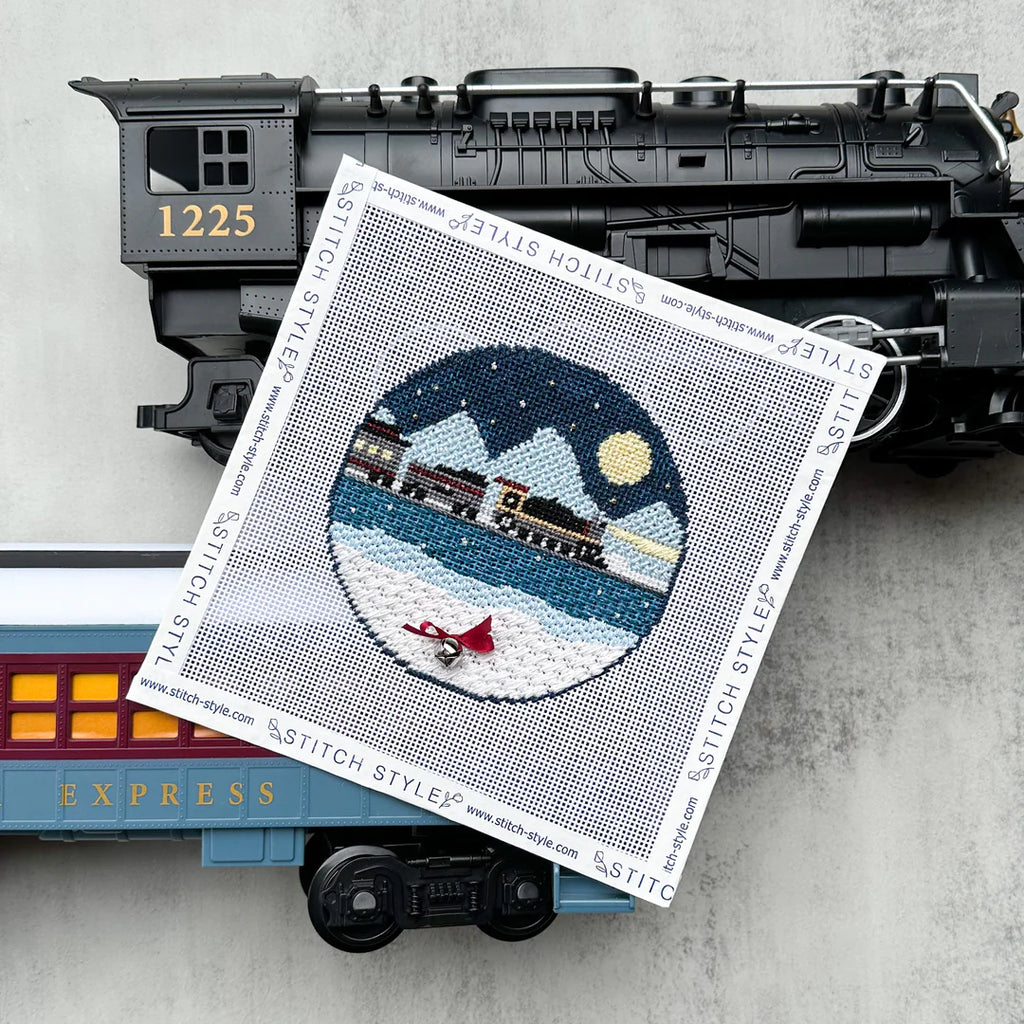 Christmas Train Canvas - KC Needlepoint
