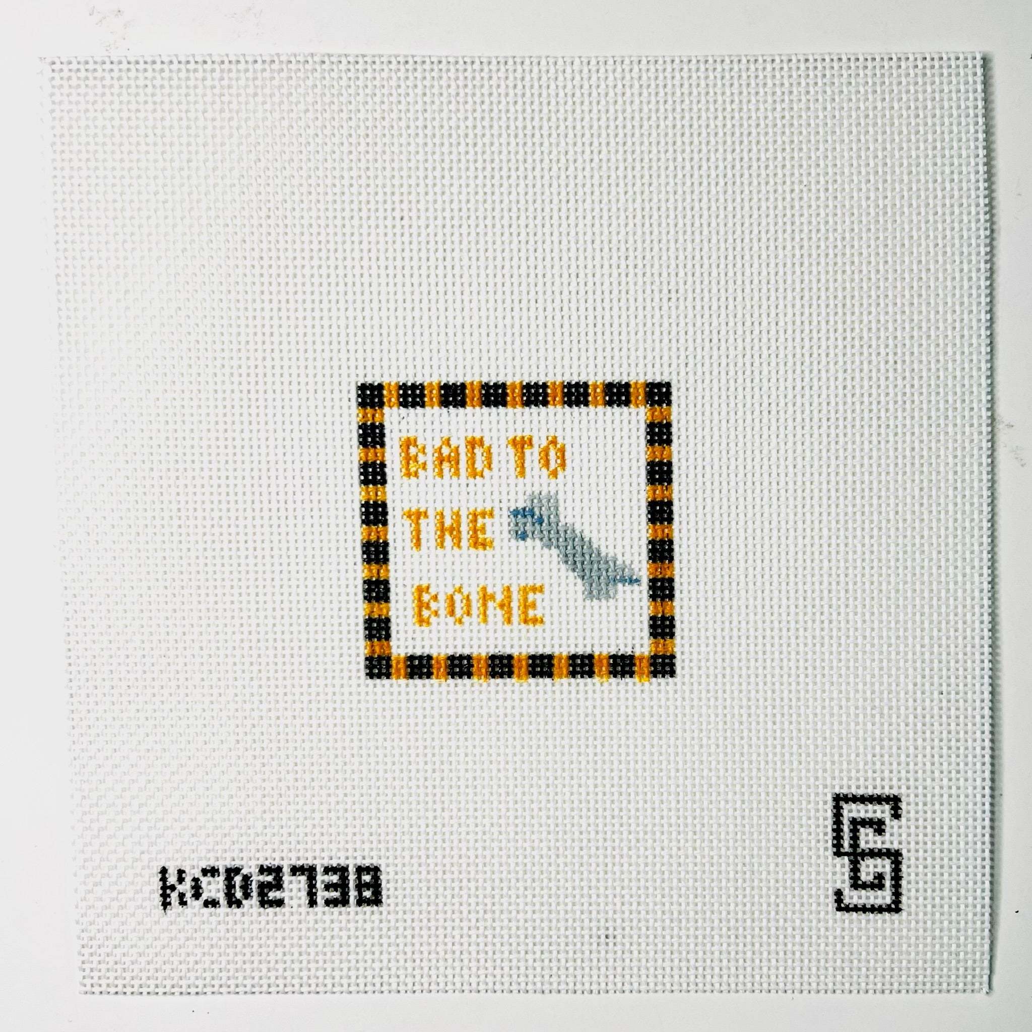 Bad to the Bone Canvas - KC Needlepoint