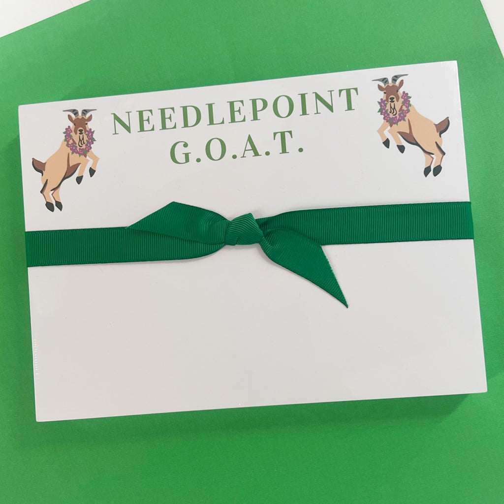 Needlepoint G.O.A.T. Slab Notepad - KC Needlepoint