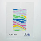Rainbow Zebra Eyeglass Case Canvas - KC Needlepoint