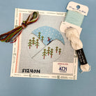 Skiier Round Kit - KC Needlepoint