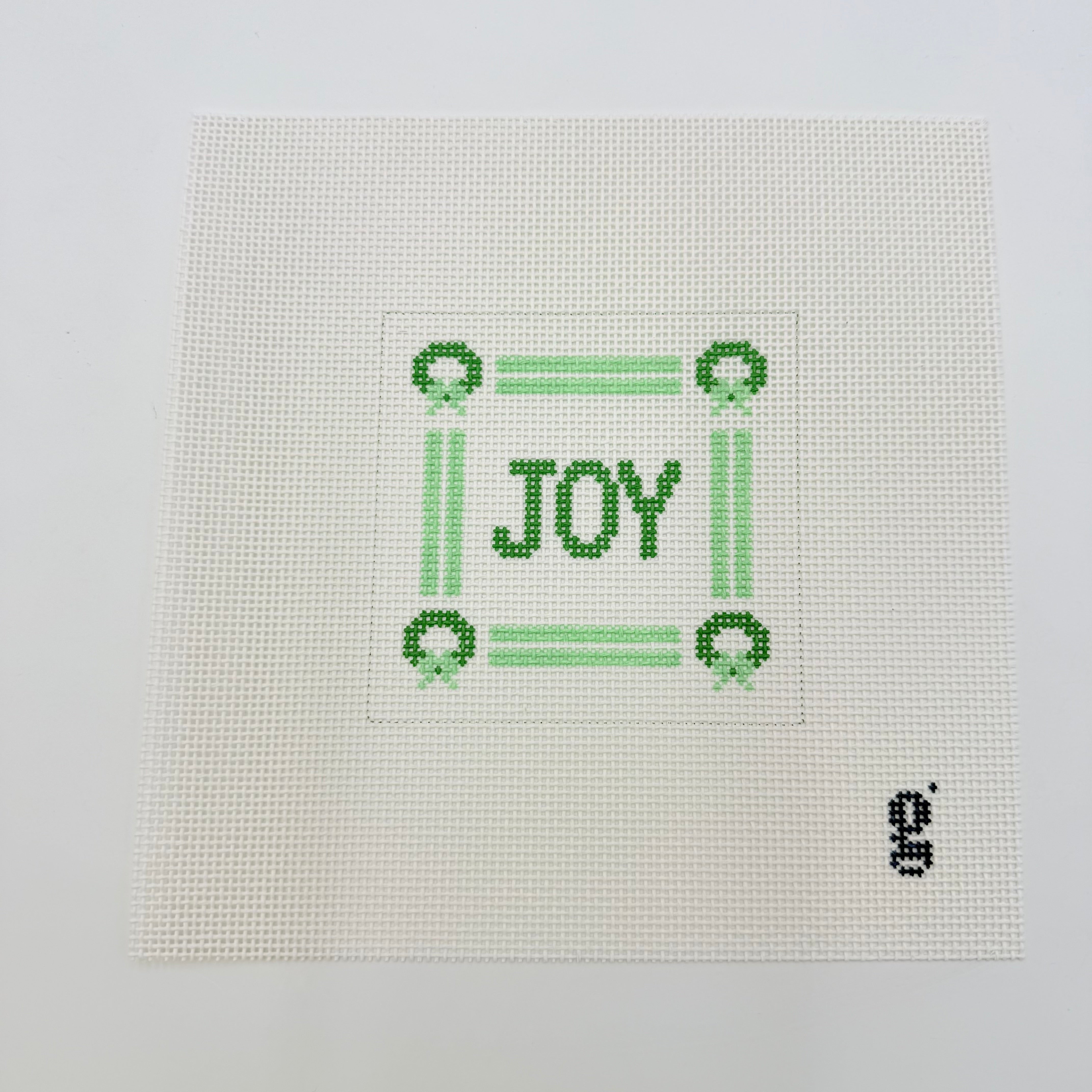 Joy Square Mini Canvas - KC Needlepoint