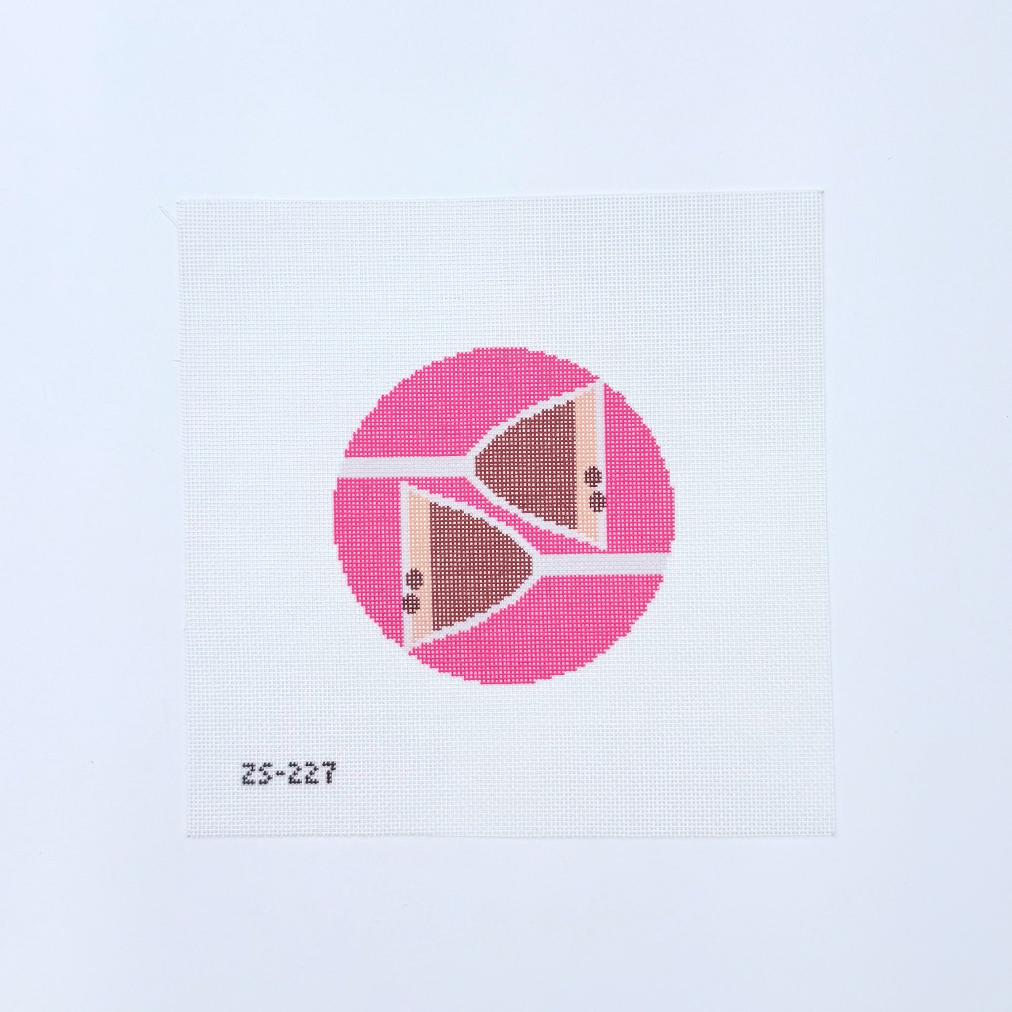 Espresso Martini Round Needlepoint Canvas - KC Needlepoint