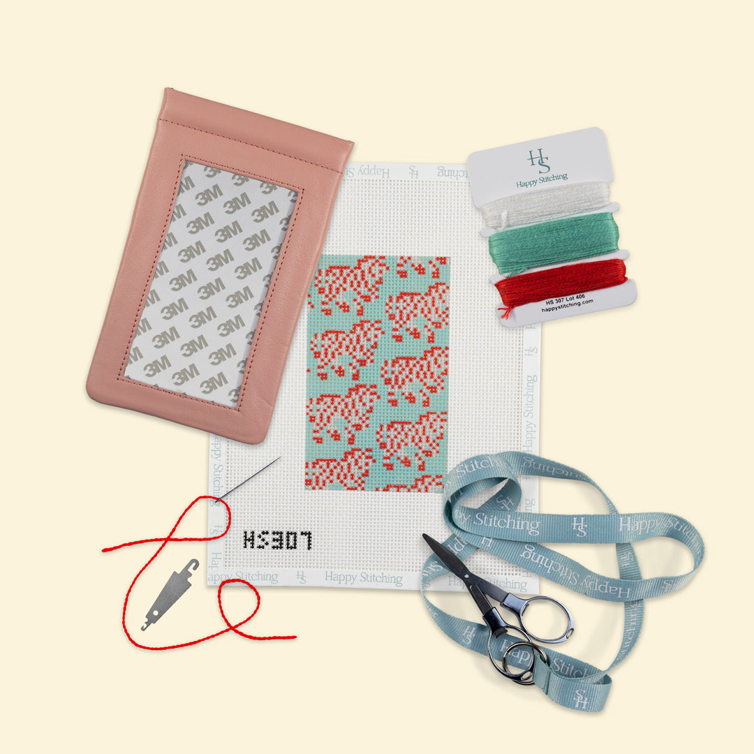 Zany Zebras Eyeglass Case Kit - KC Needlepoint