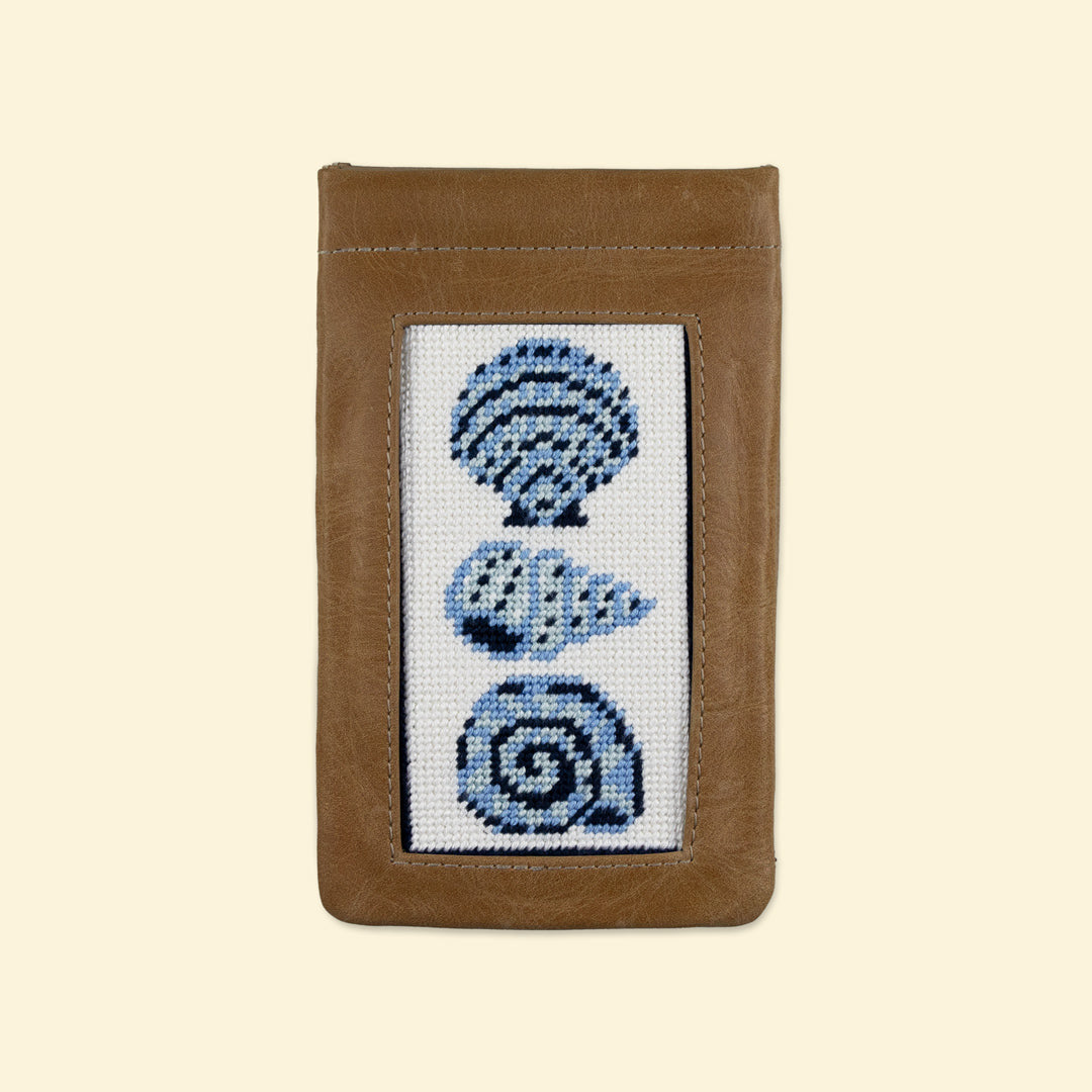 Trio of Seashells Eyeglass Case Kit - KC Needlepoint