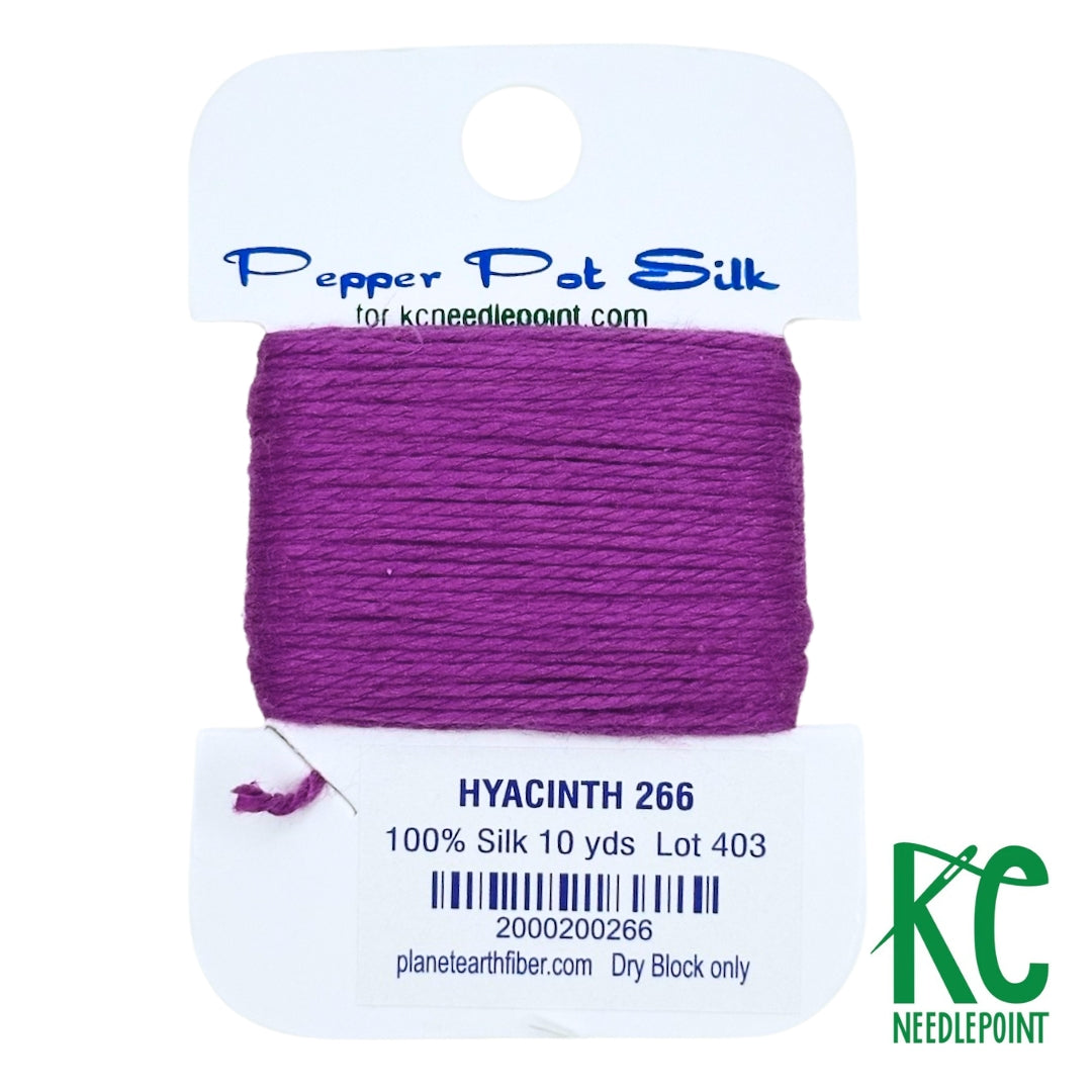 Pepper Pot Silk Card 266 Hyacinth - KC Needlepoint