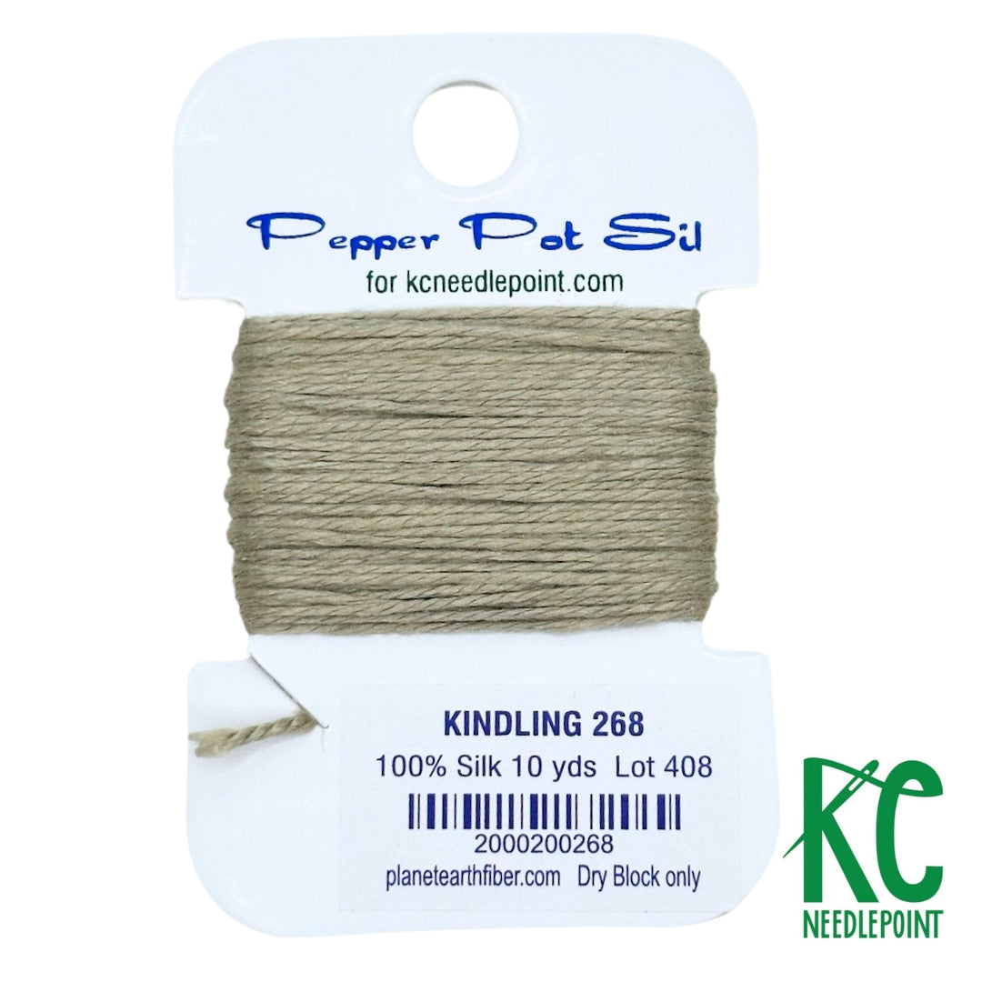 Pepper Pot Silk Card 268 Kindling - KC Needlepoint