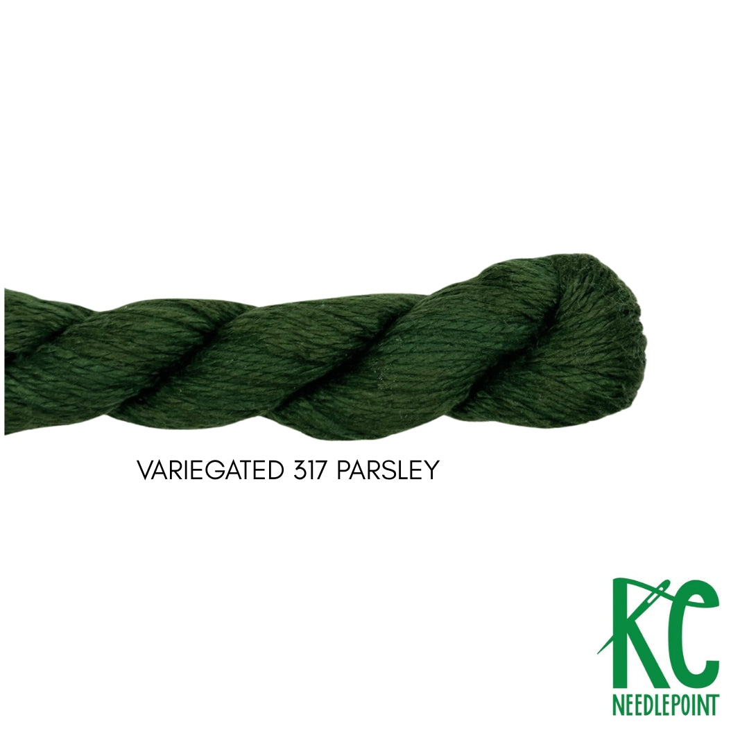 Pepper Pot Silk Variegated Skein 317 Parsley - KC Needlepoint