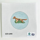Hunting Retriever Round Canvas - KC Needlepoint