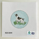 Hunting Spaniel Round Canvas - KC Needlepoint