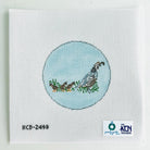 Hunting Quail Round Canvas - KC Needlepoint