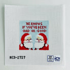 He Knows If You've Been Bad Canvas - KC Needlepoint