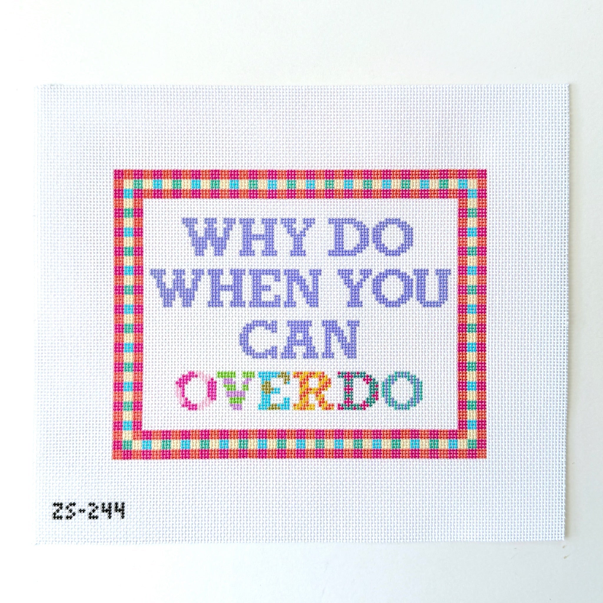 Overdo Needlepoint Canvas - KC Needlepoint