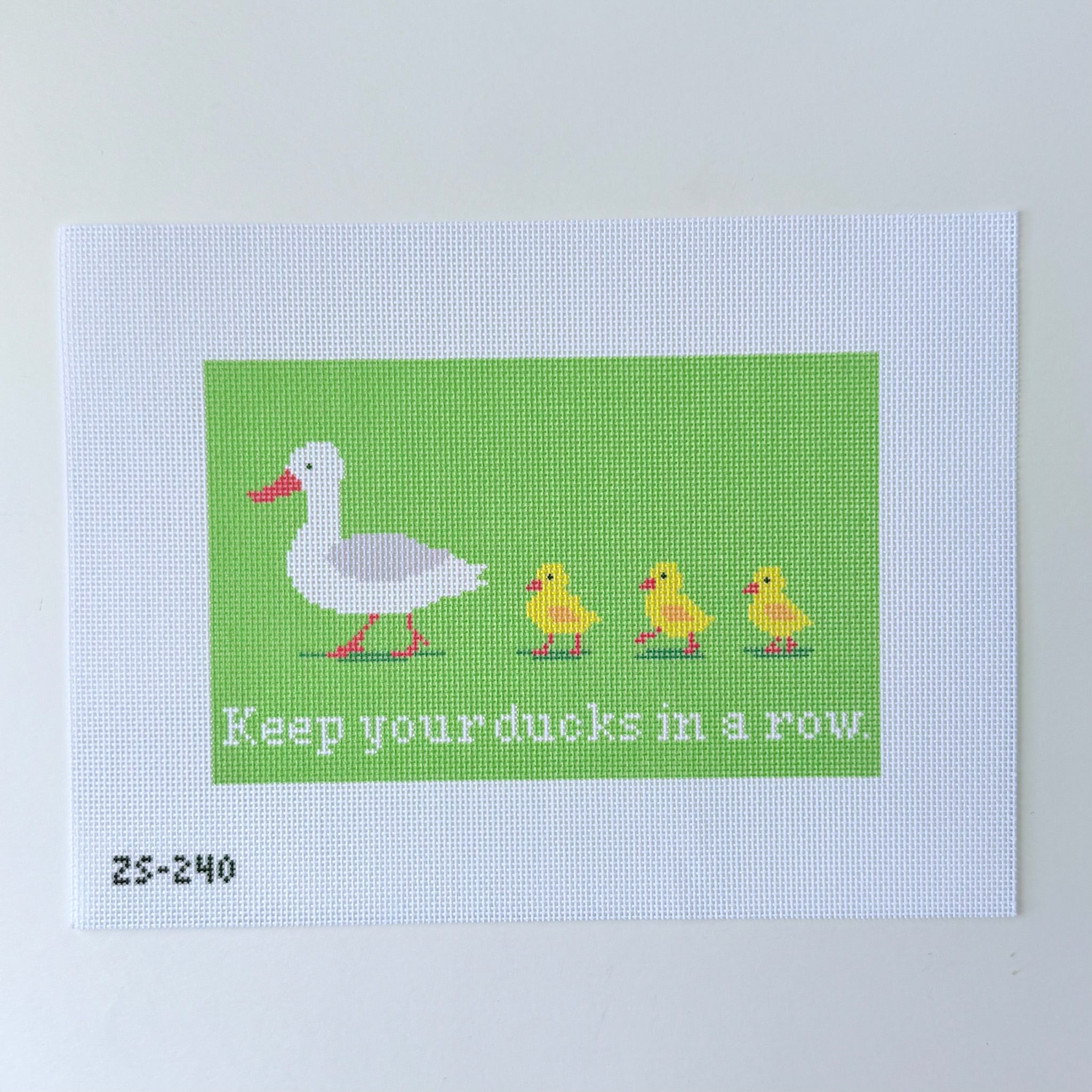 Keep Your Ducks in a Row Needlepoint Canvas - KC Needlepoint