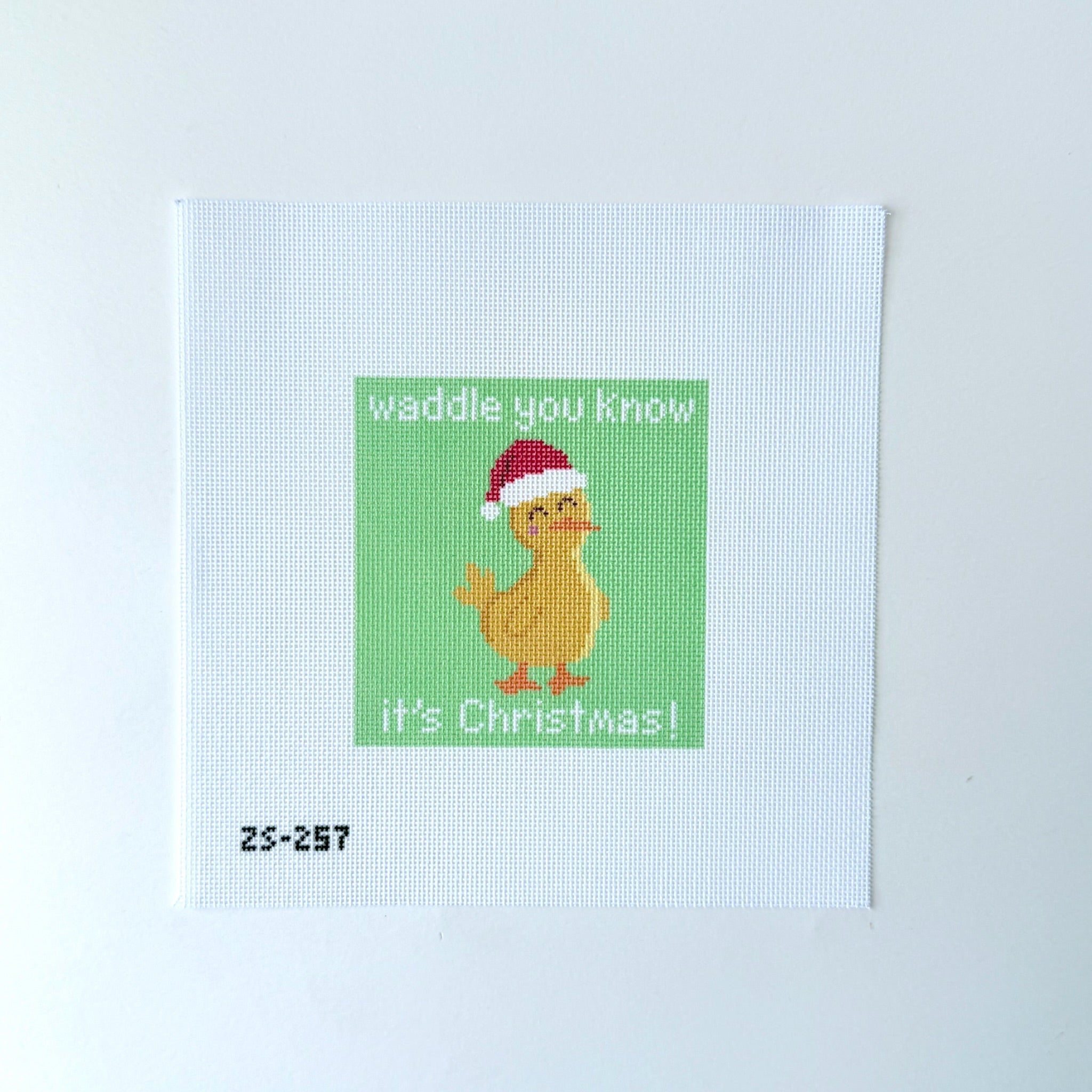 Waddle You Know It’s Christmas Needlepoint Canvas - KC Needlepoint