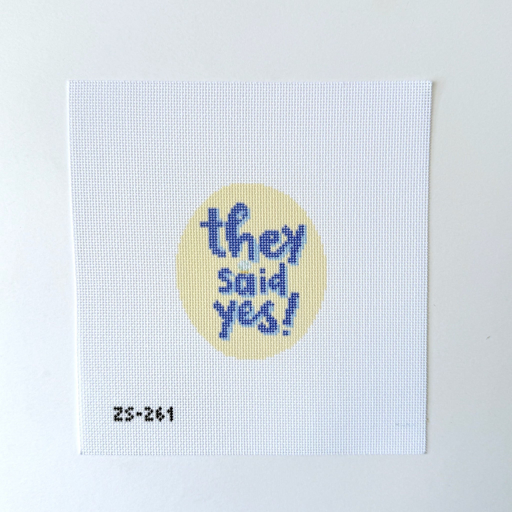 They said Yes Needlepoint Canvas - KC Needlepoint
