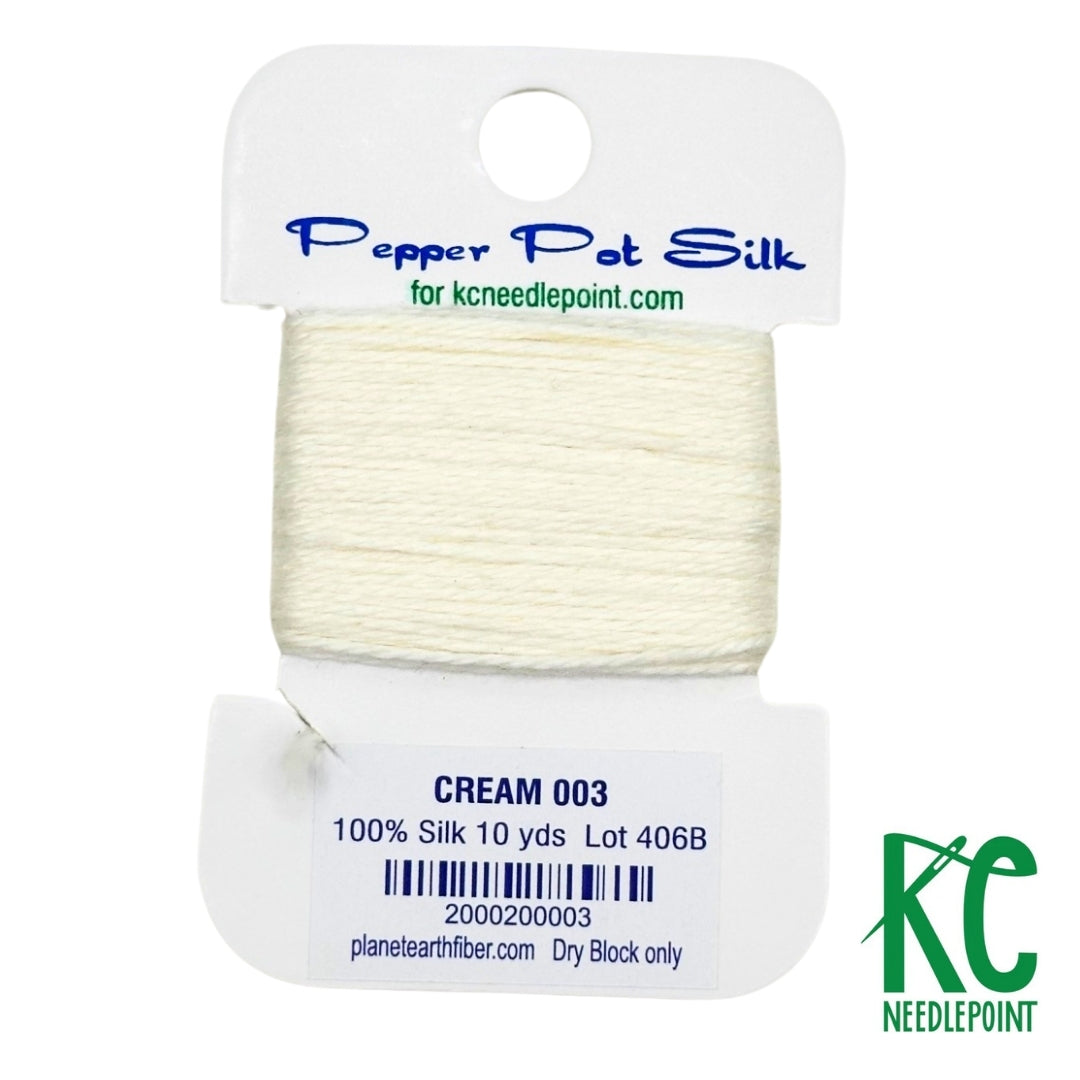 Pepper Pot Silk Card 003 Cream - KC Needlepoint