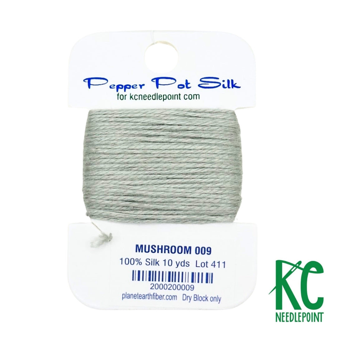 Pepper Pot Silk Card 009 Mushroom - KC Needlepoint