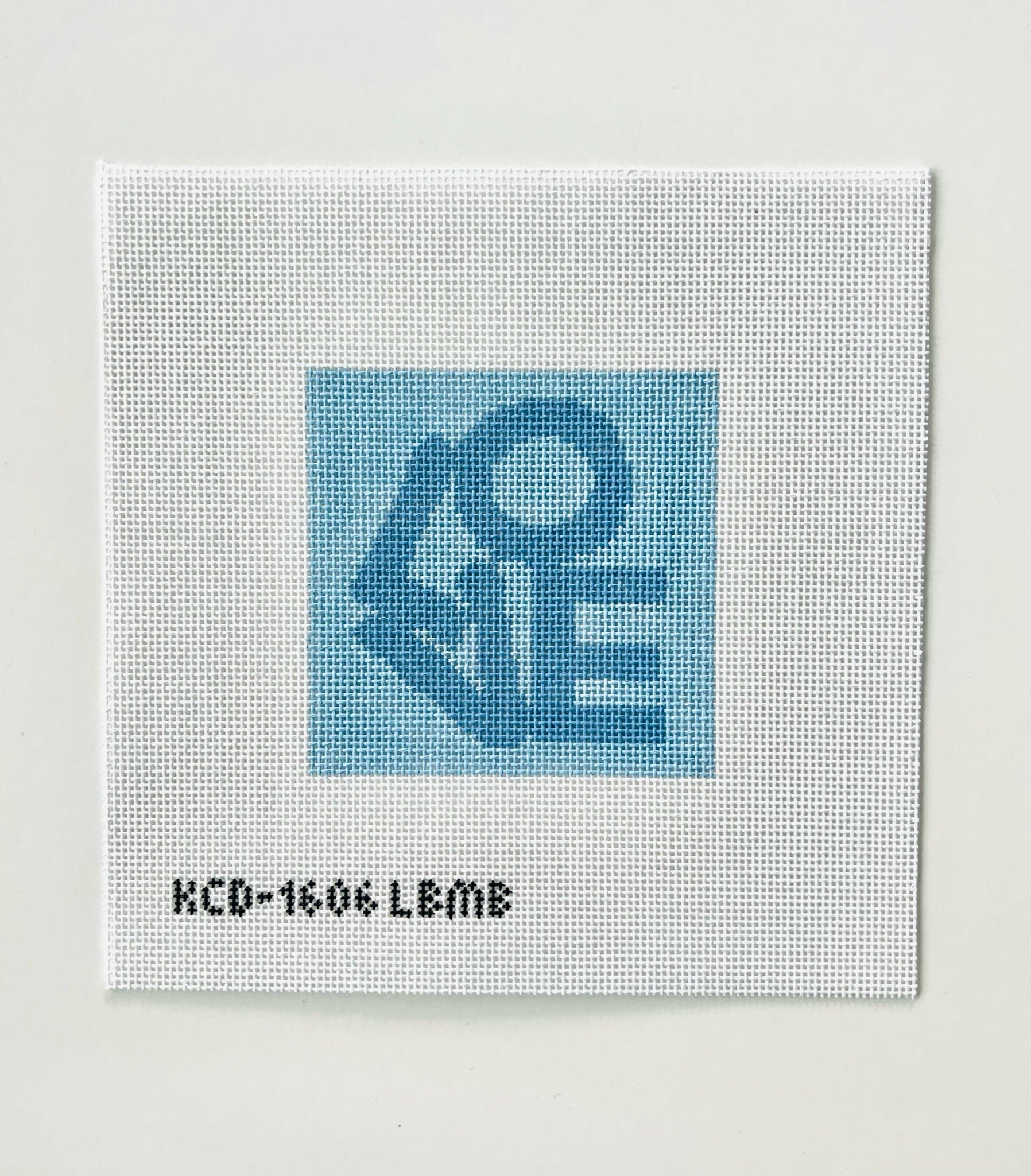 Lovevolve Light Blue and Navy Square Canvas - KC Needlepoint