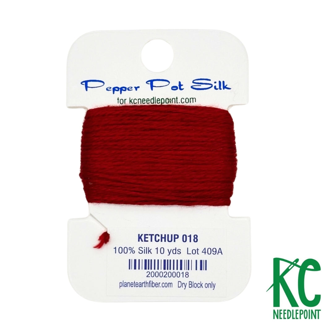 Pepper Pot Silk Card 018 Ketchup - KC Needlepoint