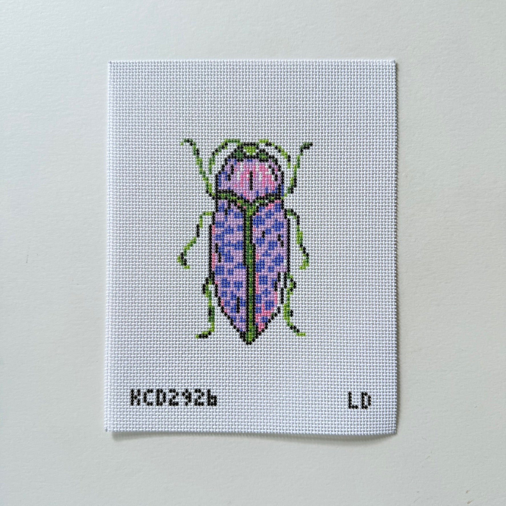 Purple Beetle Needlepoint Canvas - KC Needlepoint