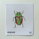 Green Beetle Needlepoint Canvas - KC Needlepoint